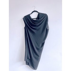 Helmut Lang Asymmetrical Black Mini Evening Dress size 4